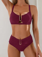 Biquíni Cintura Alta Marcela com Detalhes Elegantes