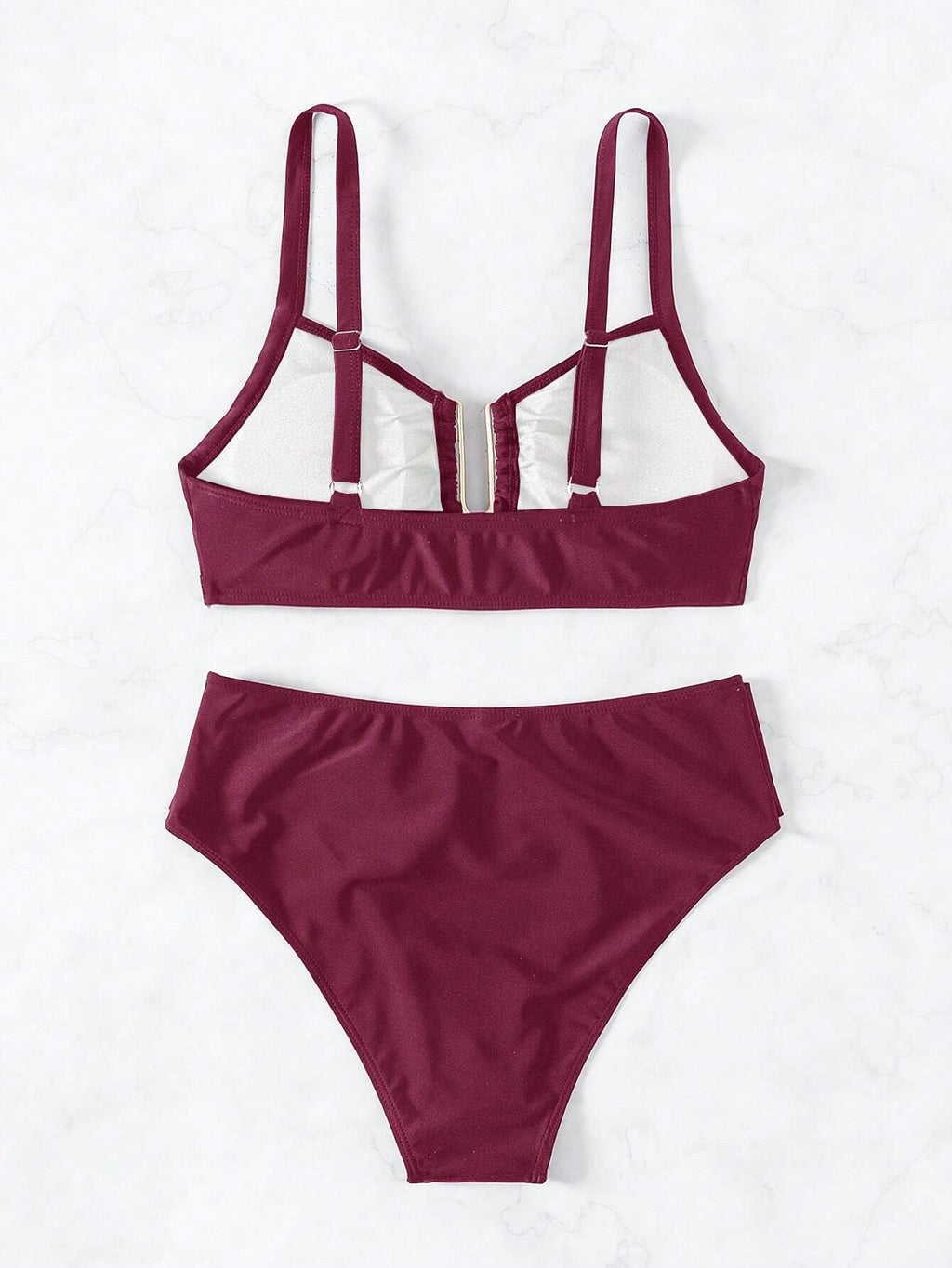 Biquíni Cintura Alta Marcela com Detalhes Elegantes
