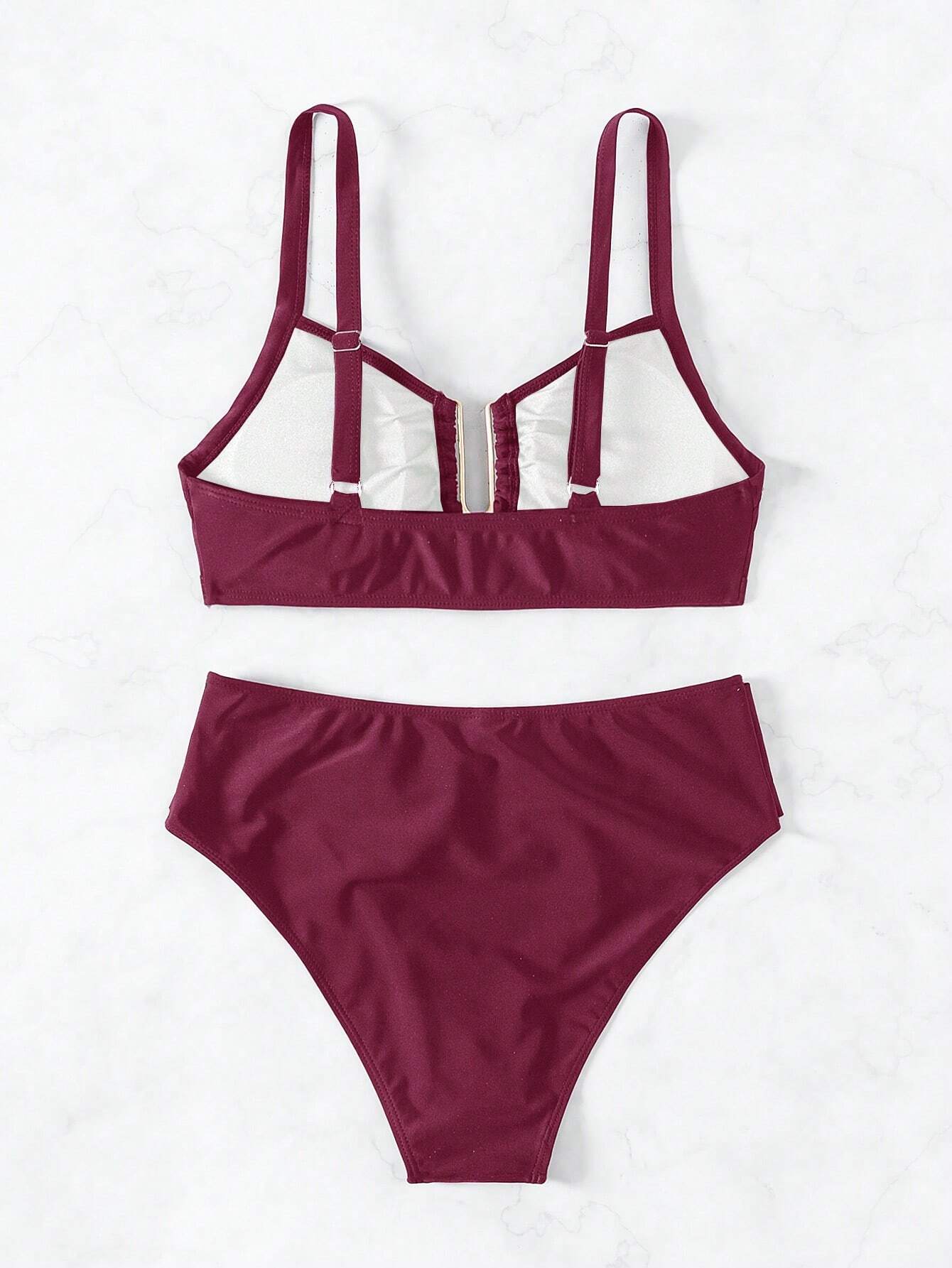 Biquíni Cintura Alta Marcela com Detalhes Elegantes