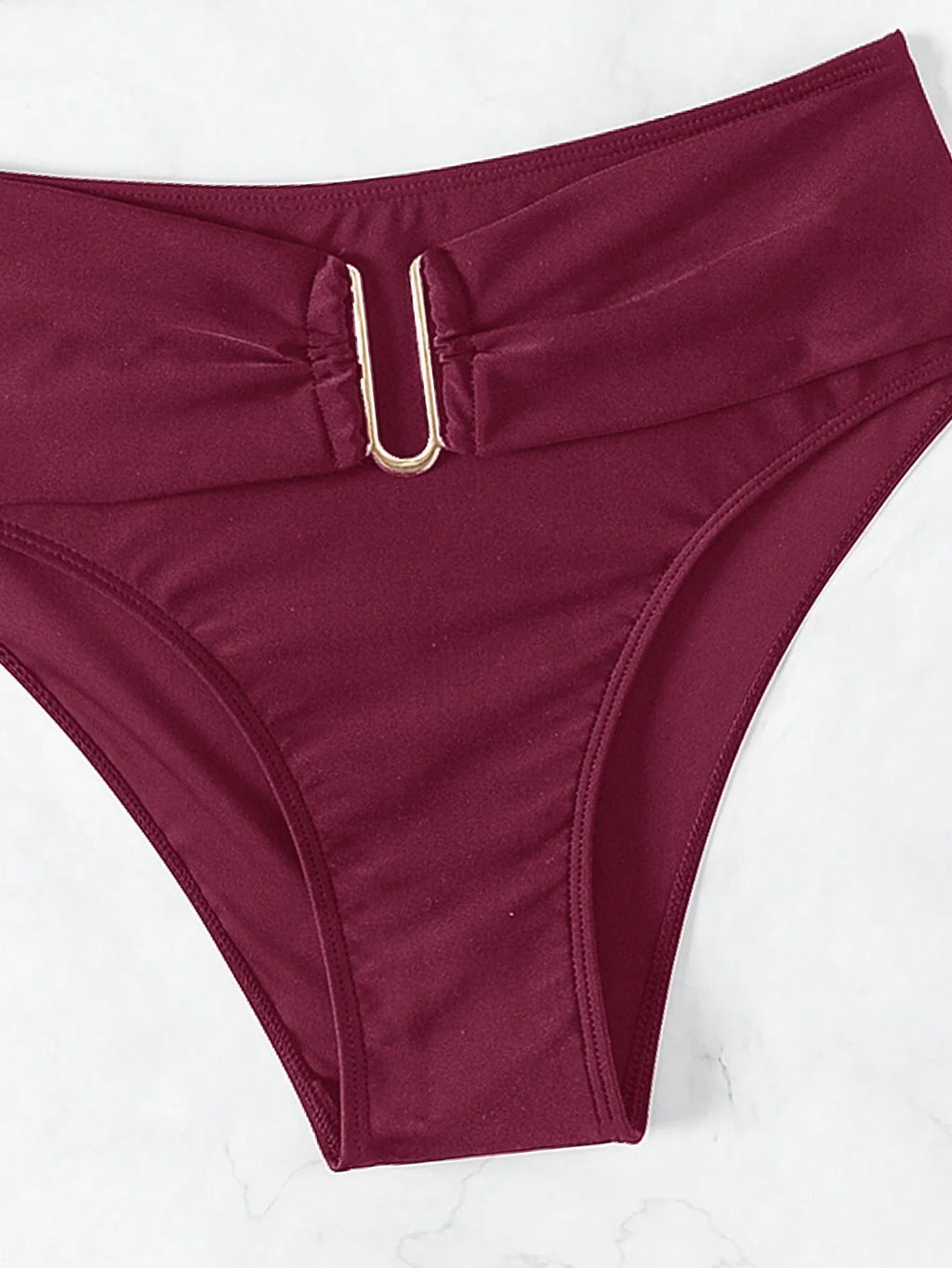 Biquíni Cintura Alta Marcela com Detalhes Elegantes