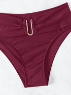 Biquíni Cintura Alta Marcela com Detalhes Elegantes