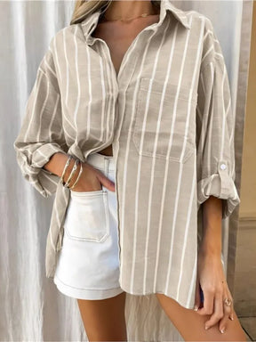Camisa Listrada Elegance – Casual & Conforto