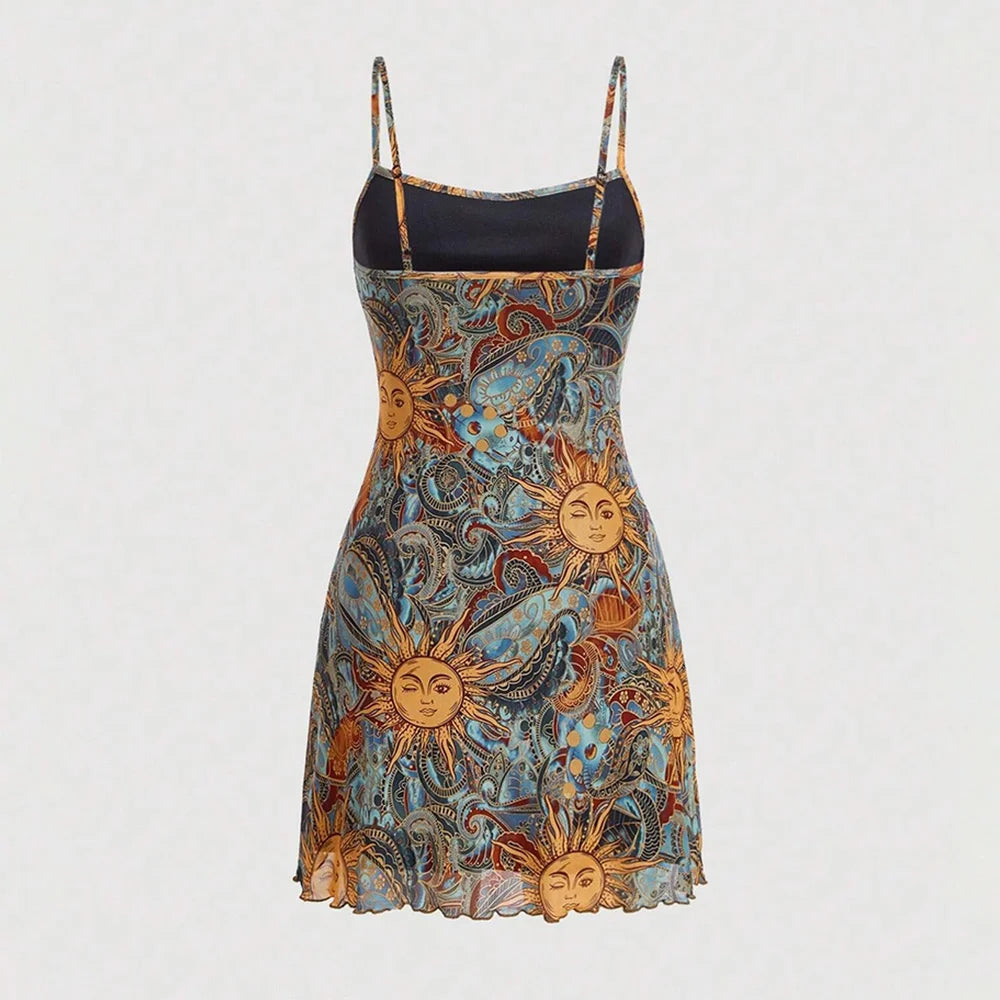 Vestido Feminino Mini Glam Print – Estilo Moderno e Elegante