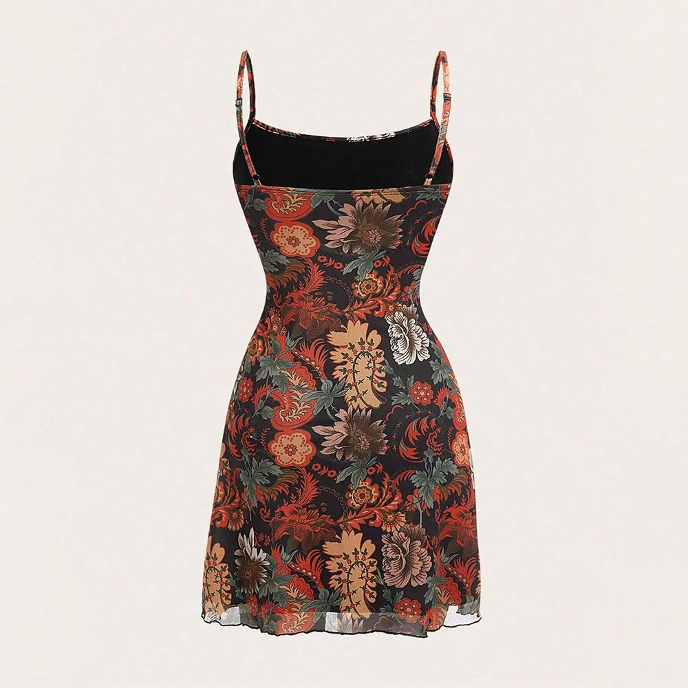 Vestido Feminino Mini Glam Print – Estilo Moderno e Elegante