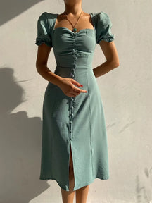 Vestido Puff Elegance – Casual & Feminino