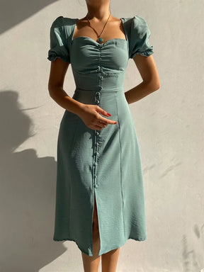 Vestido Puff Elegance – Casual & Feminino