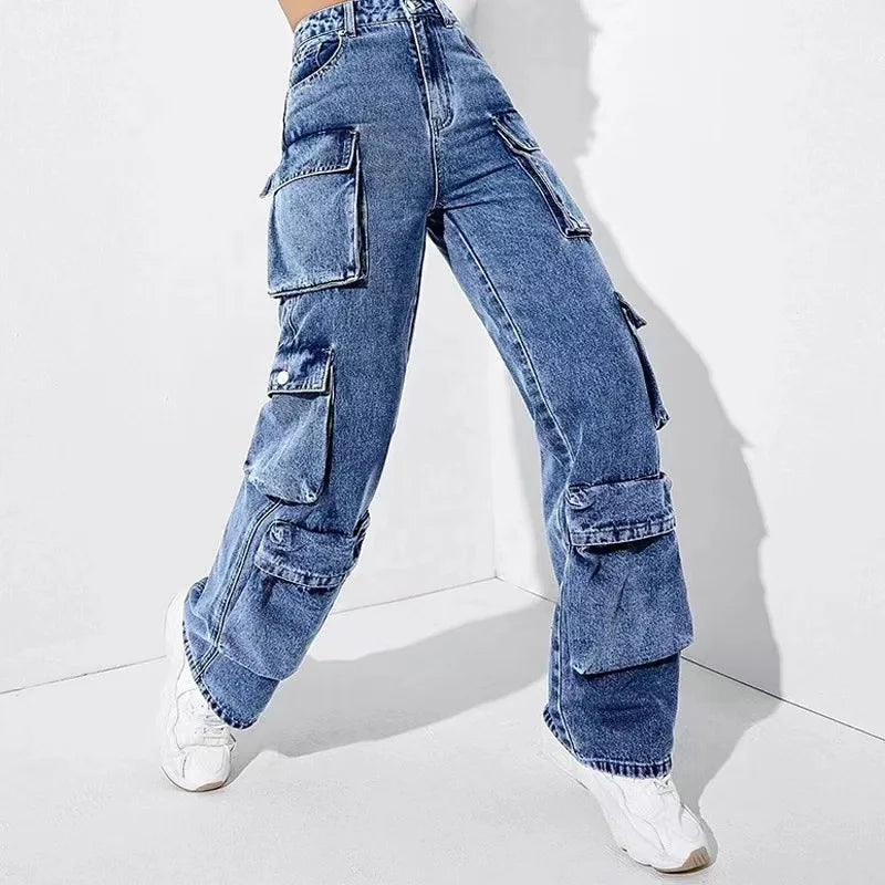 Calças Feminina Cargo Denim Sahara - Conforto e Estilo Casual