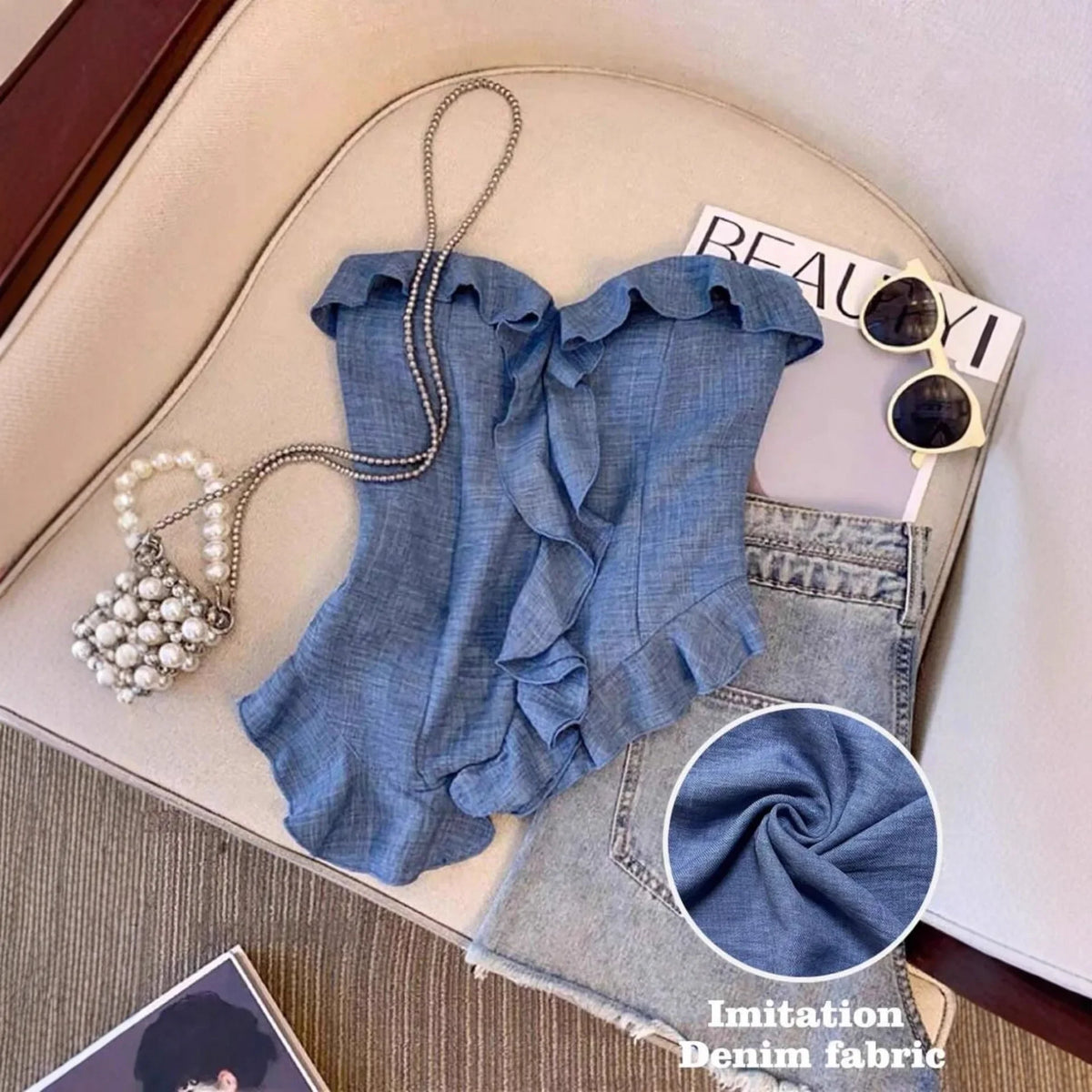 Top Elegance Ruffle – Charme e Feminilidade em Cada Loo