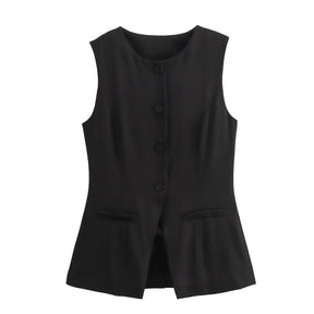 🖤 Luna Street Vest – Colete Feminino Elegante & Versátil ✨