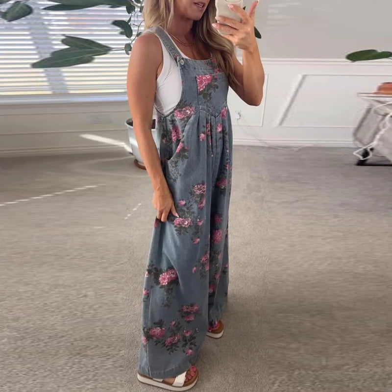 Macacão Estampado Summer Vibes – Cintura Alta & Perna Longa
