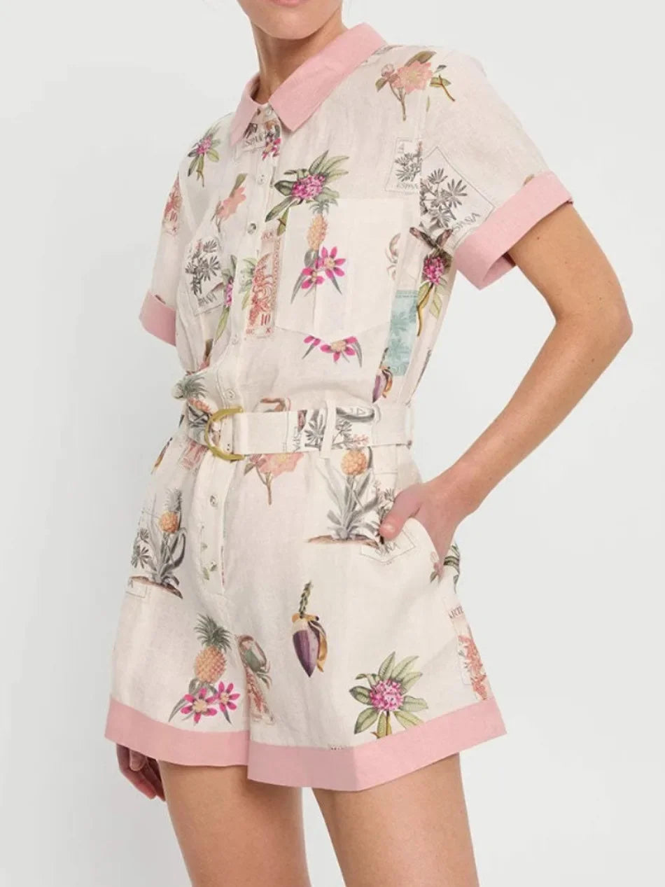 Macacão Office Chic – Jumpsuit Elegante com Manga 3/4  para Mulheres