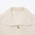 Onnat Glow Conjunto Feminino Tricô | Blusa Manga Curta + Saia com Tassel Bege