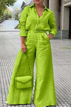 Onnat Glow Conjunto Feminino | Camisa Manga Longa + Calça Roxa Casual