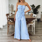 Onnat Glow Conjunto Feminino | Top Renda Alça + Calça Alta sem Manga