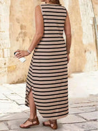 Brisa Listrada – Vestido Plus Size Elegante para o Verão