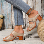 Sandália Plataforma Elegance – Conforto e Estilo com Salto Bloco