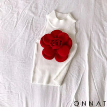 2024 New Summer Knitted T Shirt for Women Big Flowers Vintage Sexy Ropa De Mujer y2k Fashion Short Tank Tops camisetas