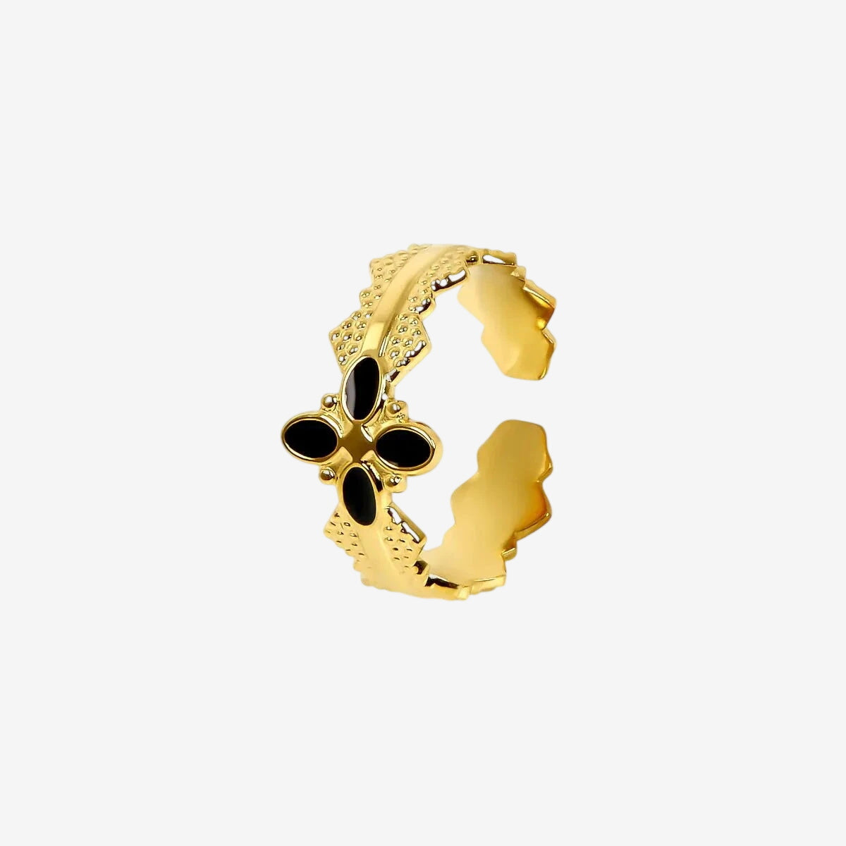 Anel Florescer Ajustável Banhado em Ouro 18K