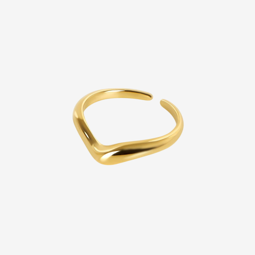 Anel Aspen Banhado em Ouro 18k