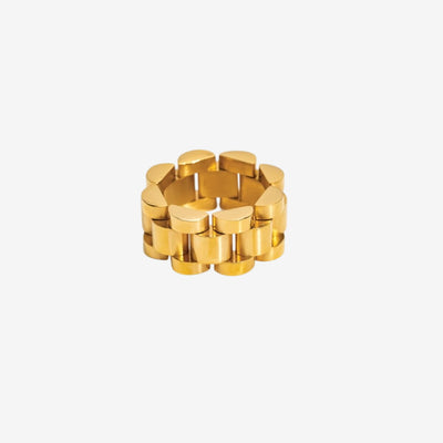 Anel Beleza Ellos Minimalista Banhado em Ouro 18k