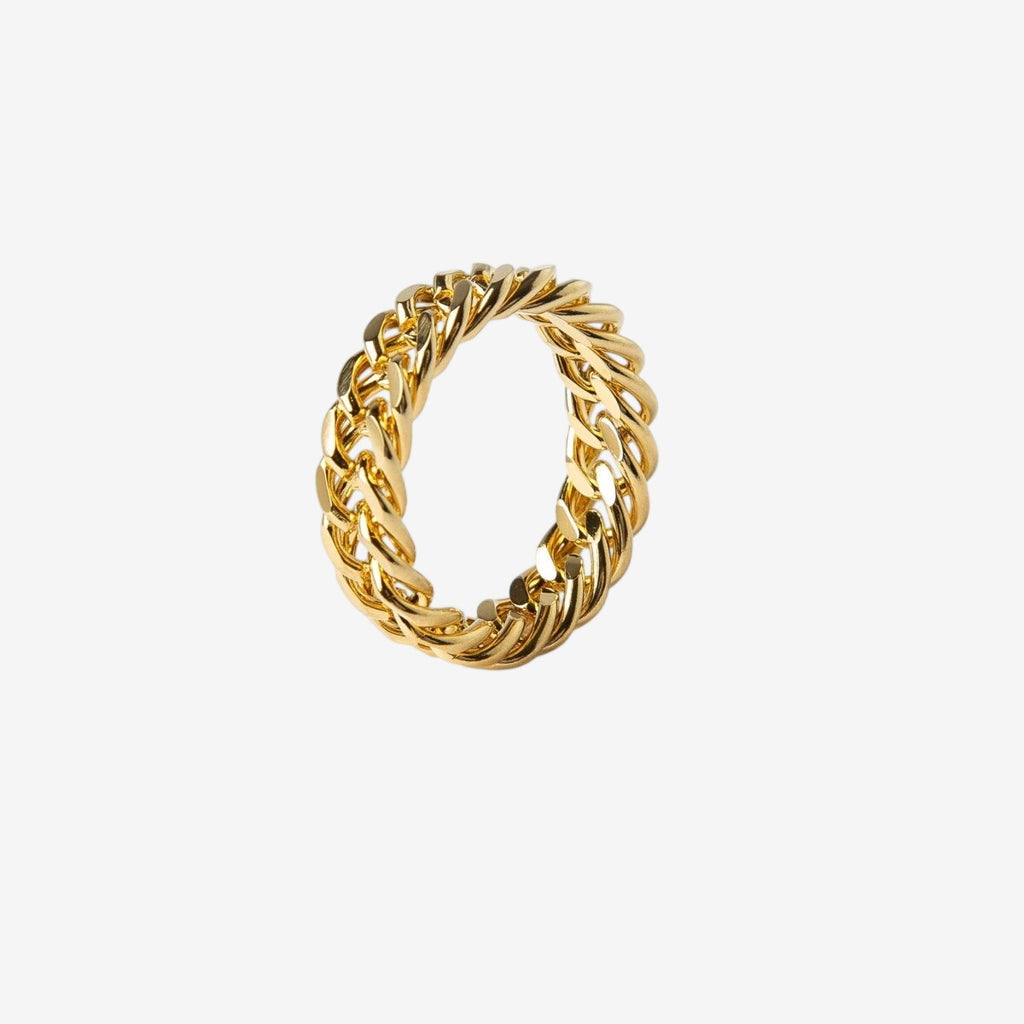Anel Cadena Banhado em Ouro 18K