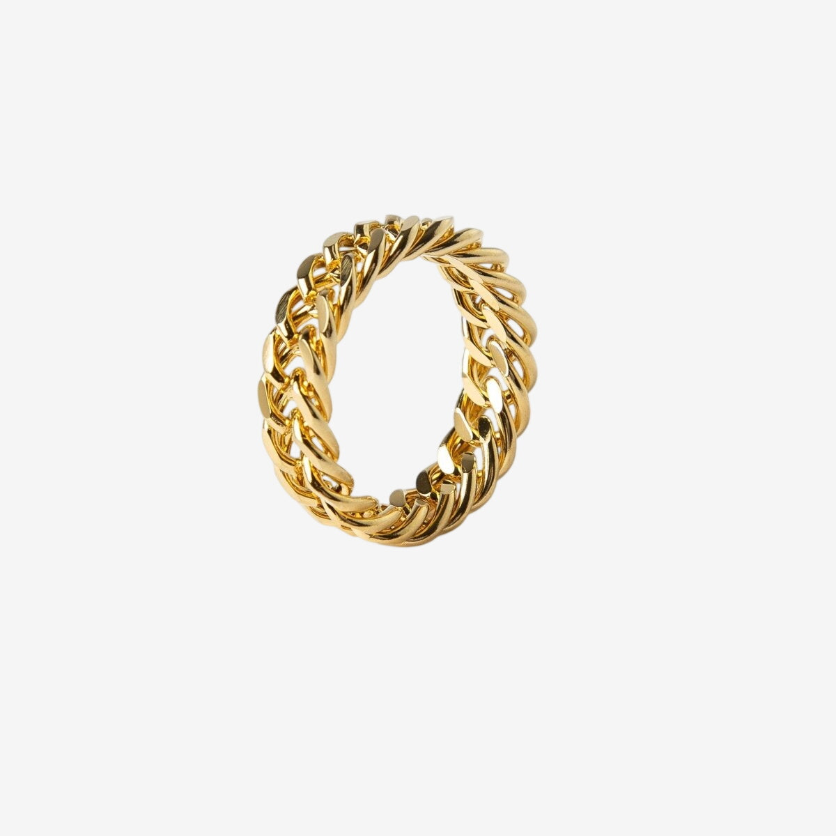 Anel Cadena Banhado em Ouro 18K