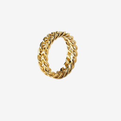 Anel Cadena Banhado em Ouro 18K