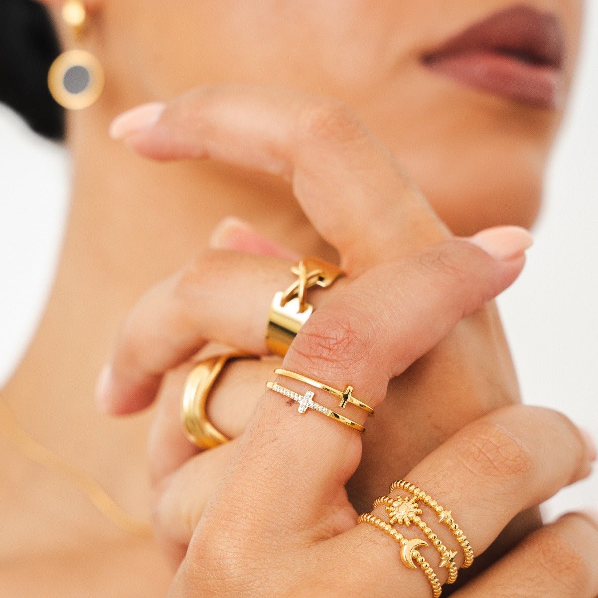 Conjunto Cruz Banhado em Ouro 18K