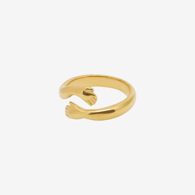 Anel Abraço Banhado em Ouro 18K