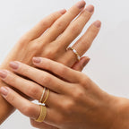 Anel Dress Pérola Banhado em Ouro 18k