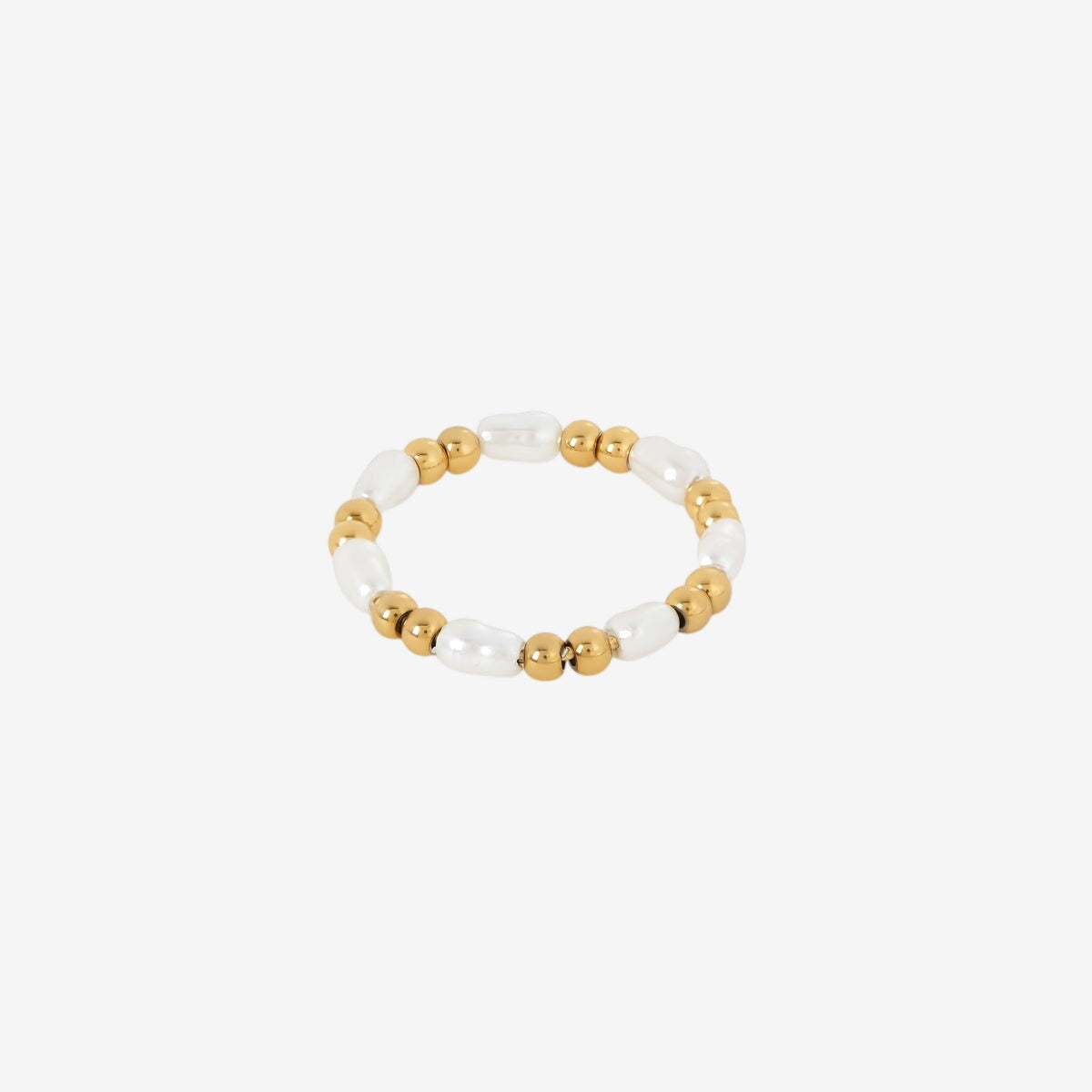 Anel Dress Pérola Banhado em Ouro 18k
