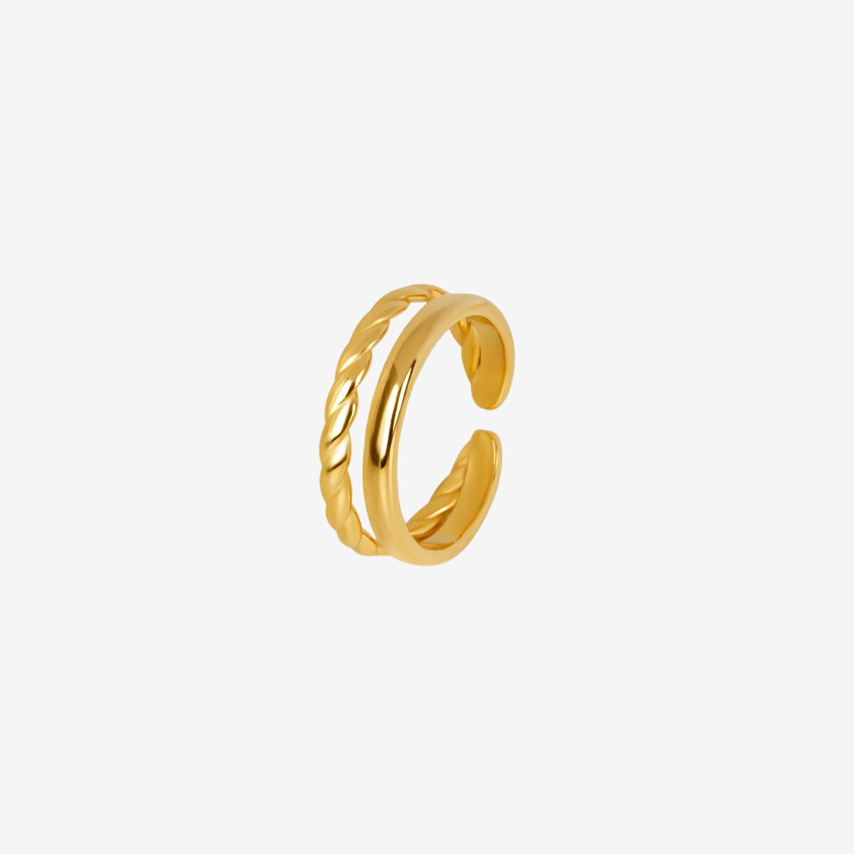 Anel Duo Banhado em Ouro 18k