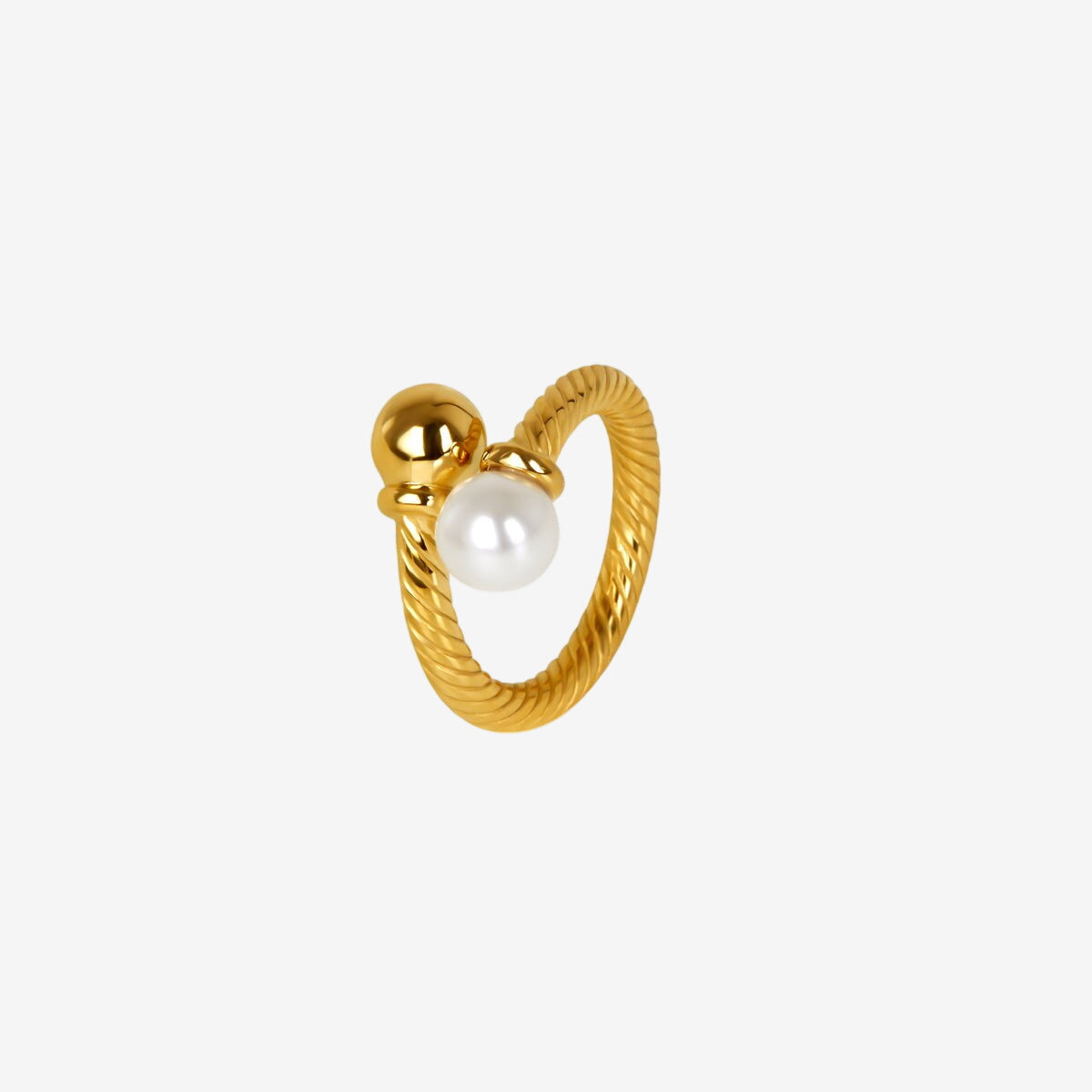 Anel Elegance Pérola Banhado em Ouro 18k