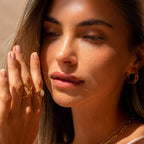 Anel em X Banhado em Ouro 18K