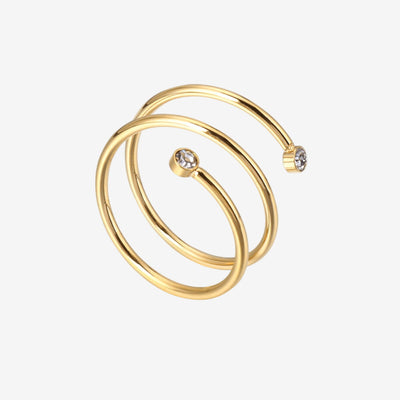 Anel Vórtex Fine Banhado em Ouro 18K