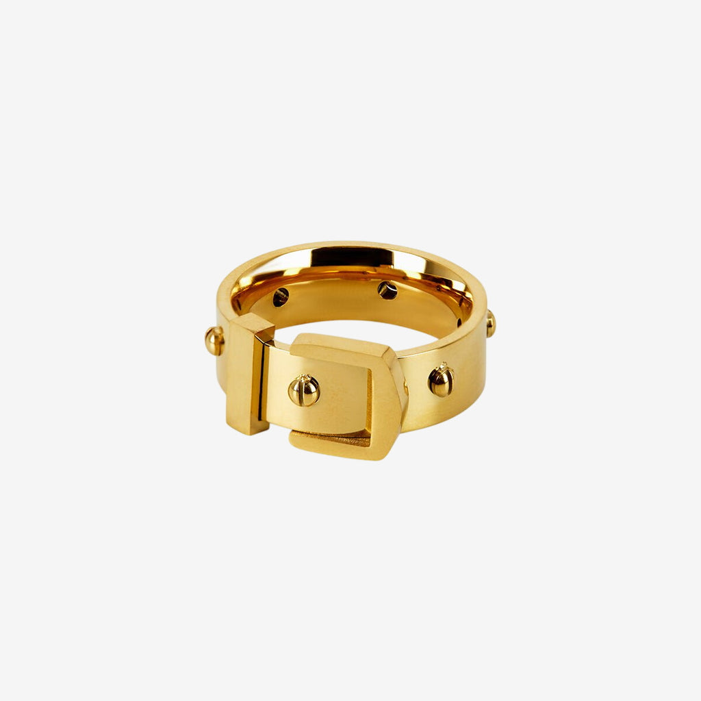 Anel Fivela Banhado em Ouro 18K