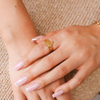 Anel Flora Ajustável Banhado em Ouro 18K