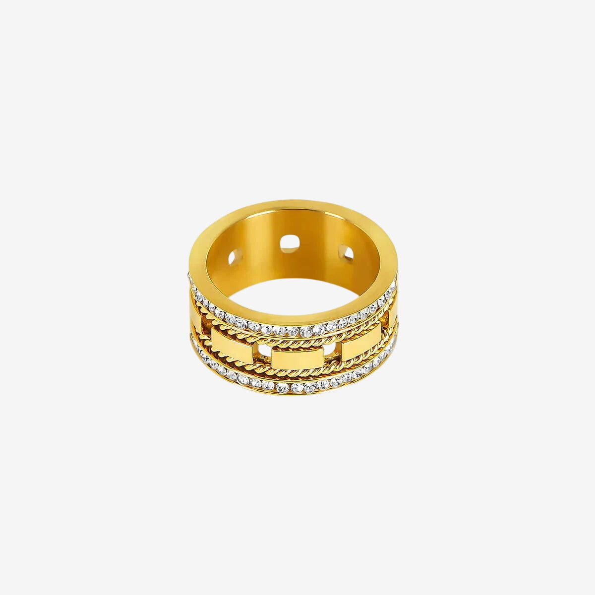 Anel Impulse Banhado em Ouro 18K