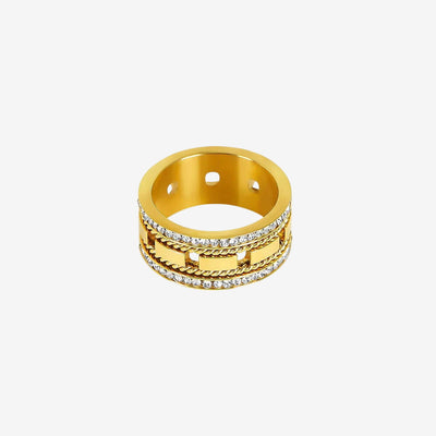 Anel Impulse Banhado em Ouro 18K