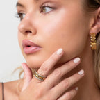 Anel Impulse Banhado em Ouro 18K