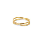 Anel Lucia Duplo Banhado em Ouro 18k