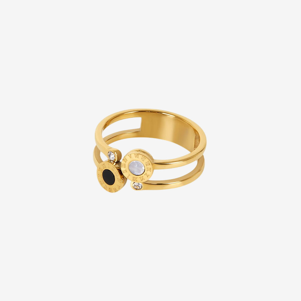 Anel Venice Romano Banhado em Ouro 18K