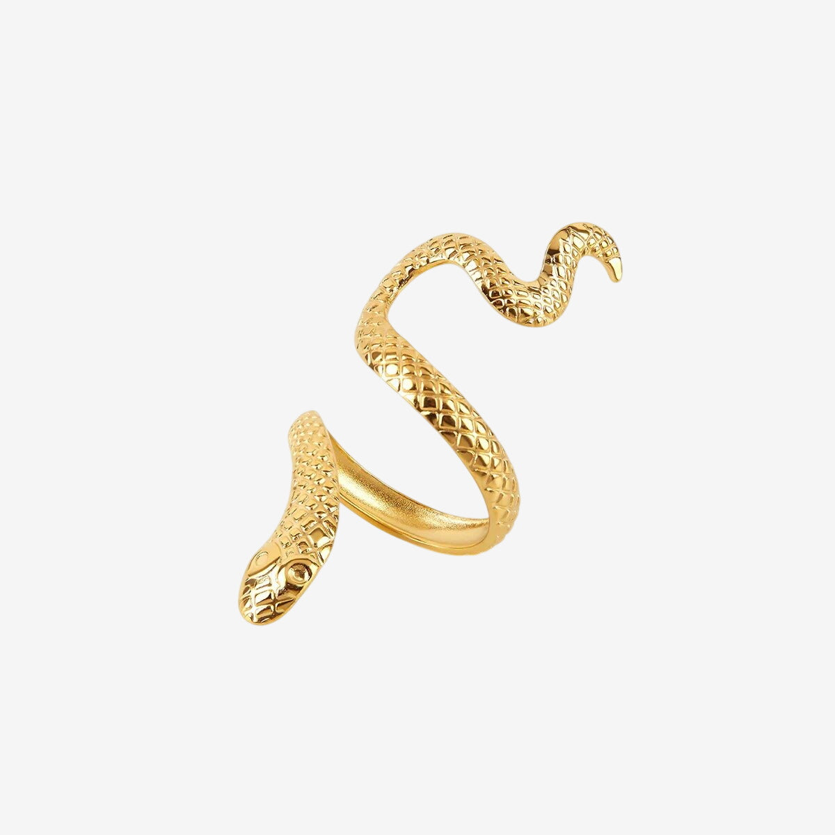 Anel Víbora Ajustável Banhado em Ouro 18K