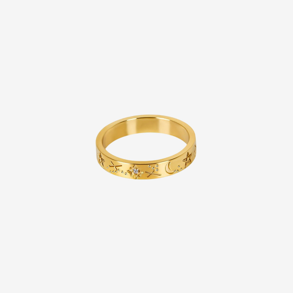 Anel Céu Banhado em Ouro 18k