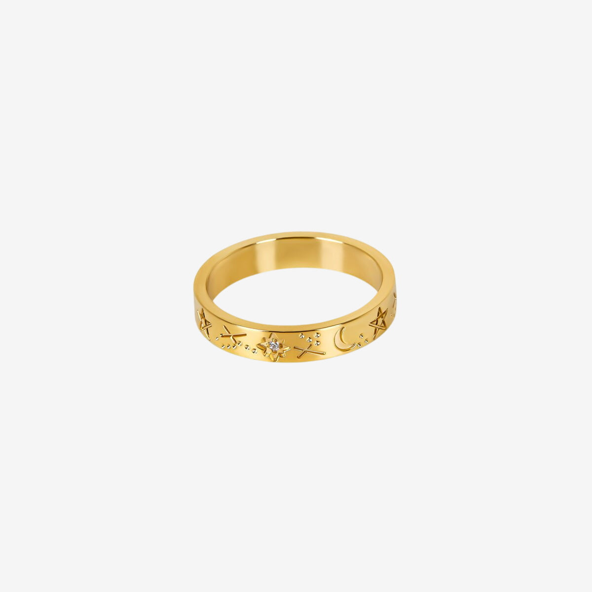 Anel Céu Banhado em Ouro 18k