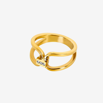 Anel Ternura Banhado em Ouro 18k