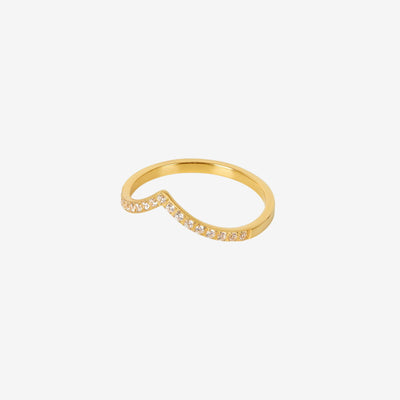 Anel Triunfo Zircônia Banhado em Ouro 18K