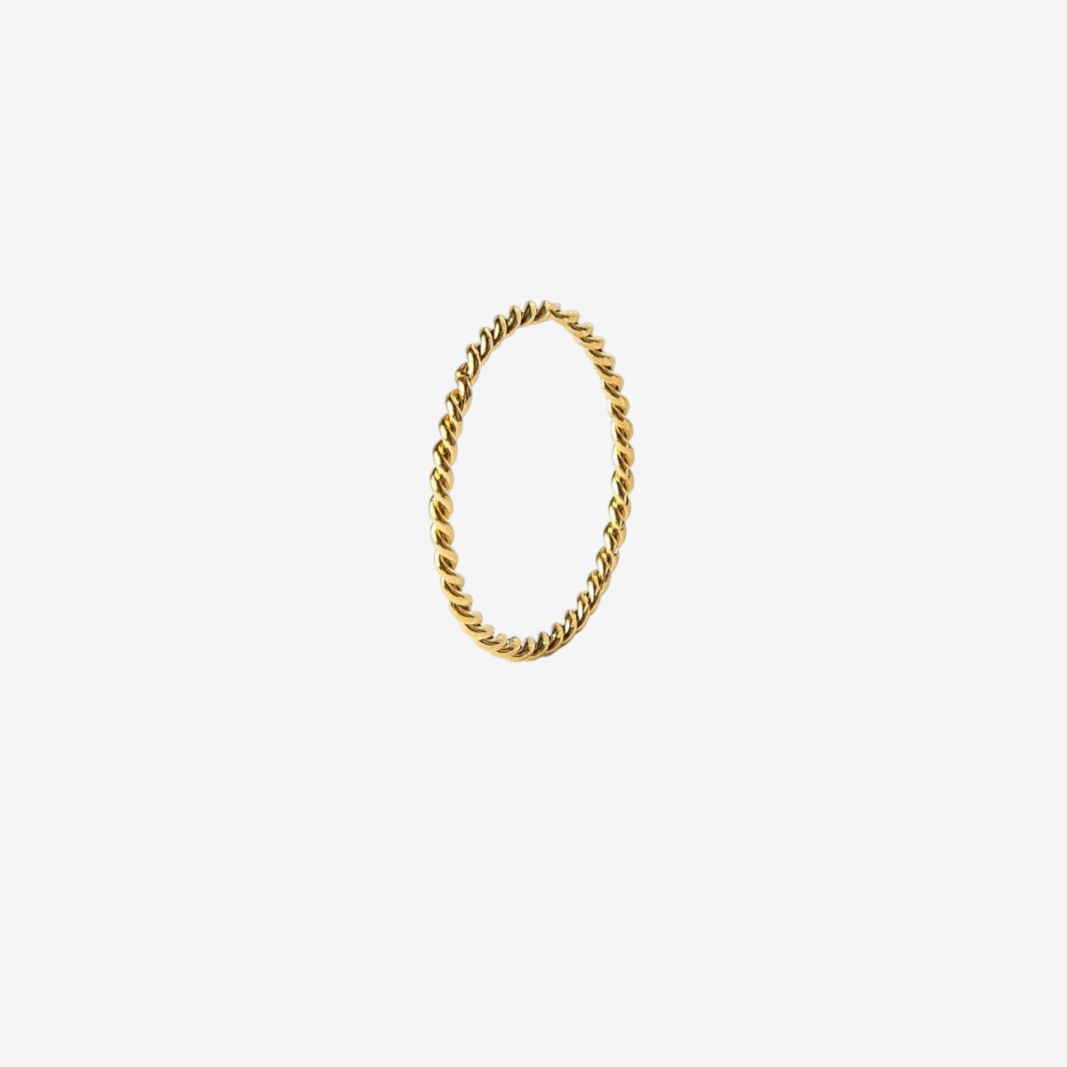 Anel Torcido Banhado em Ouro 18K