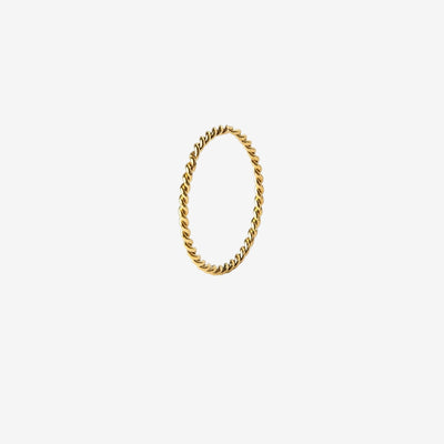 Anel Torcido Banhado em Ouro 18K
