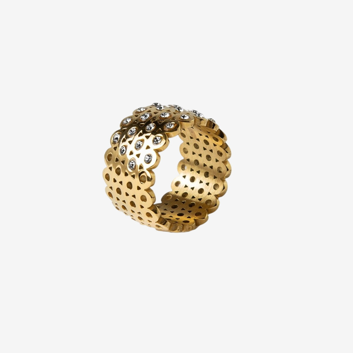 Anel Valenciana Banhado em Ouro 18K